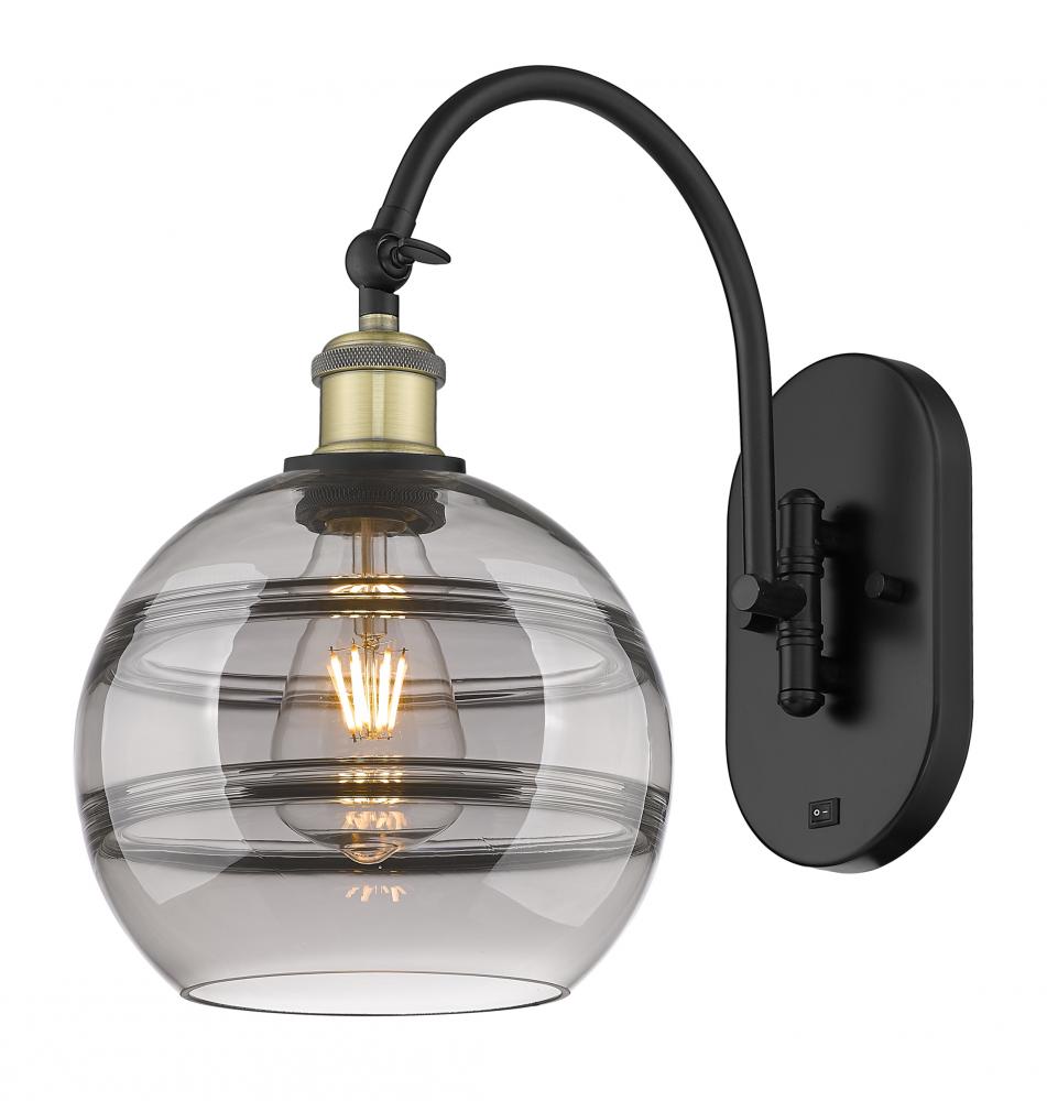 Rochester - 1 Light - 8 inch - Black Antique Brass - Adjustable Swing Arm