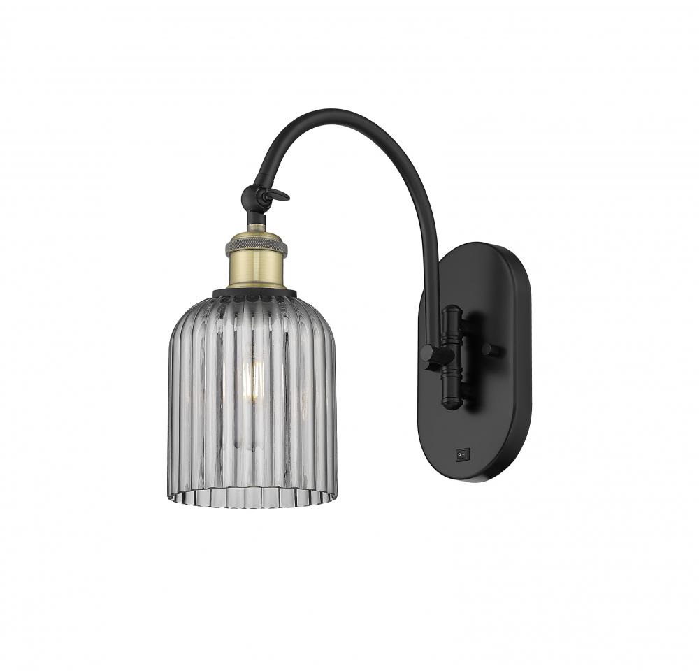 Bridal Veil - 1 Light - 5 inch - Black Antique Brass - Adjustable Swing Arm