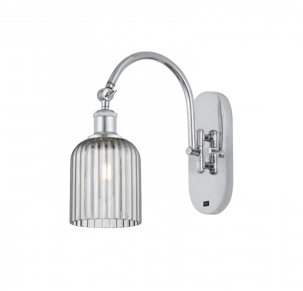Bridal Veil - 1 Light - 5 inch - Polished Chrome - Adjustable Swing Arm