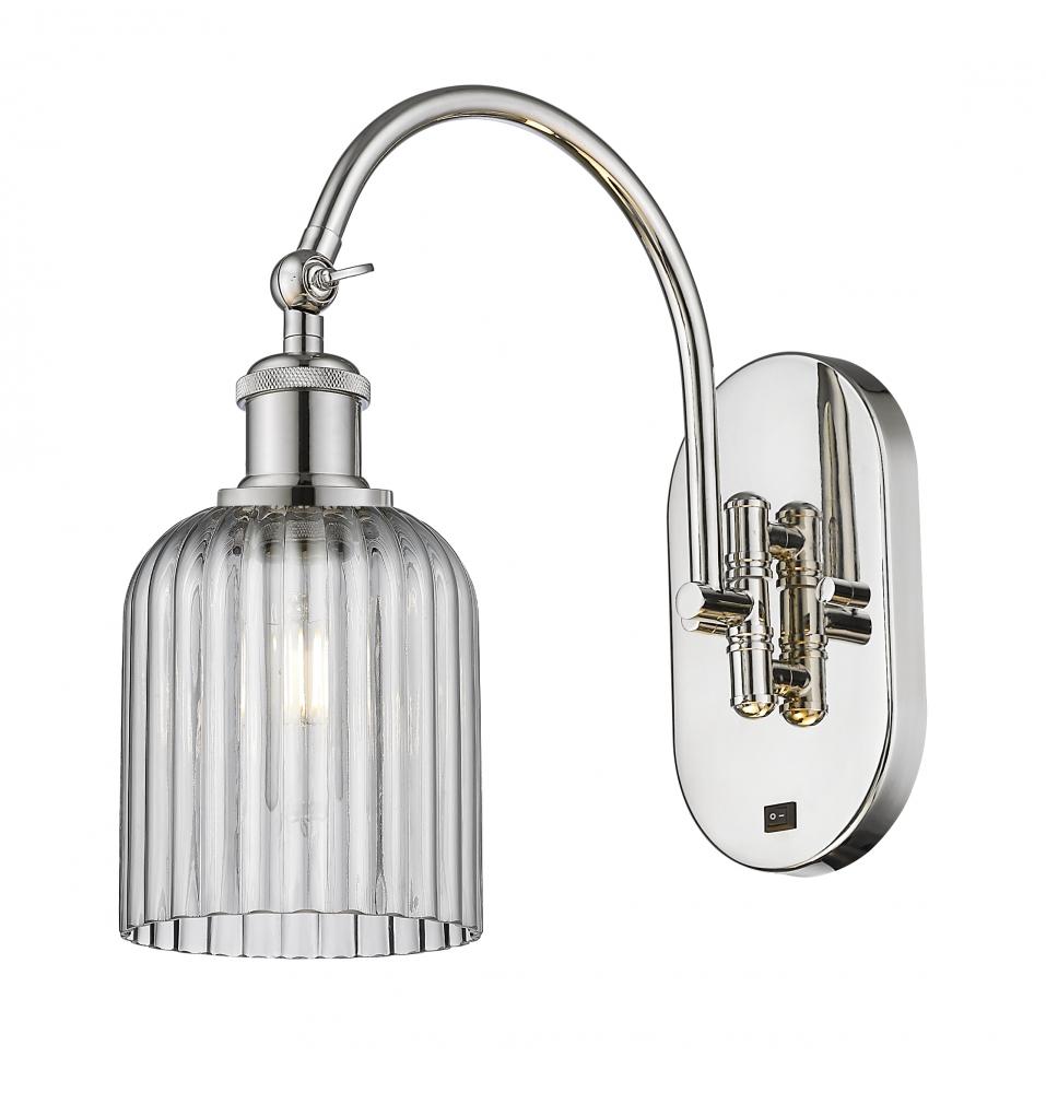 Bridal Veil - 1 Light - 5 inch - Polished Nickel - Adjustable Swing Arm