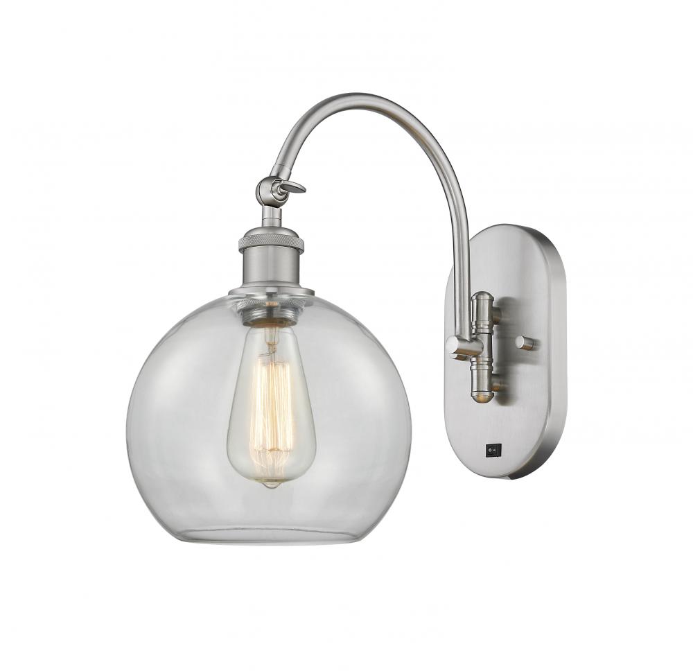 Athens - 1 Light - 8 inch - Brushed Satin Nickel - Adjustable Swing Arm