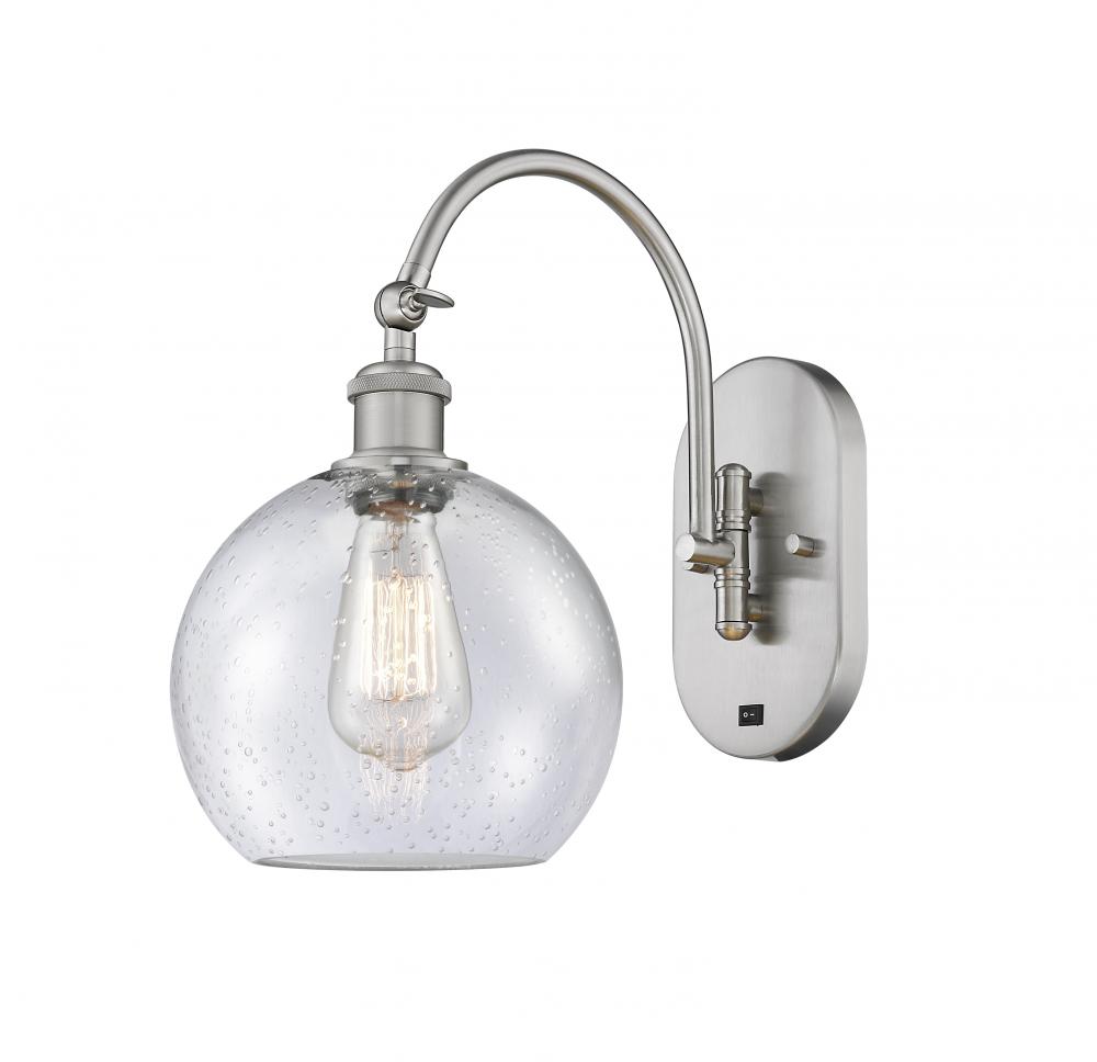 Athens - 1 Light - 8 inch - Brushed Satin Nickel - Adjustable Swing Arm