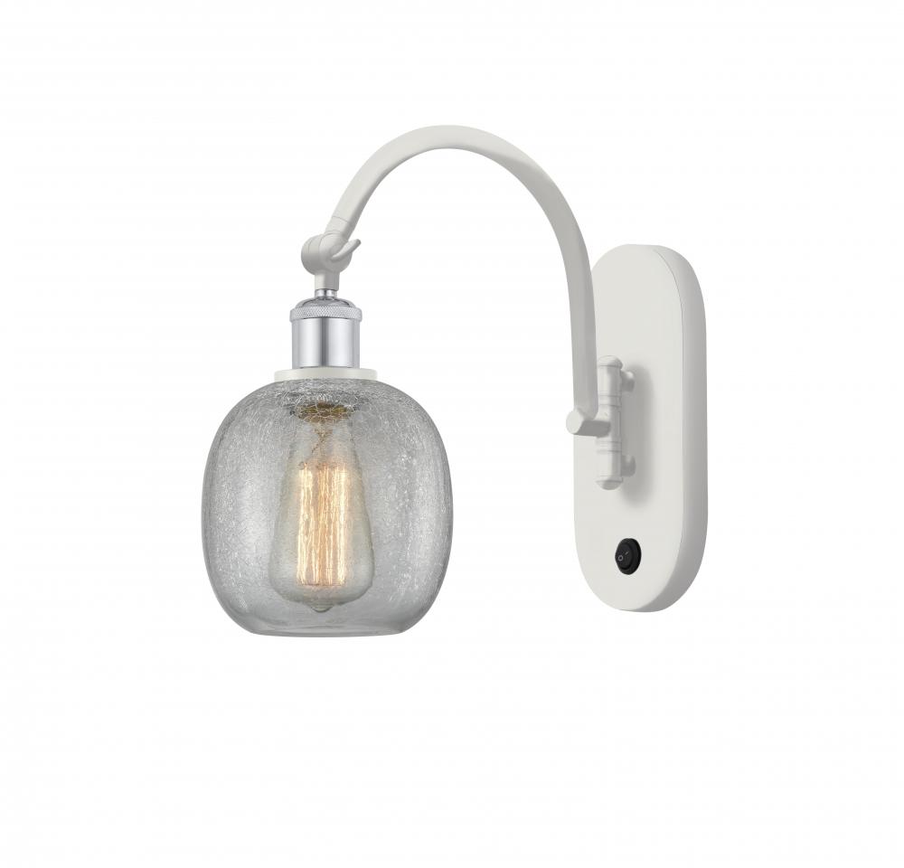 Belfast - 1 Light - 6 inch - White Polished Chrome - Adjustable Swing Arm