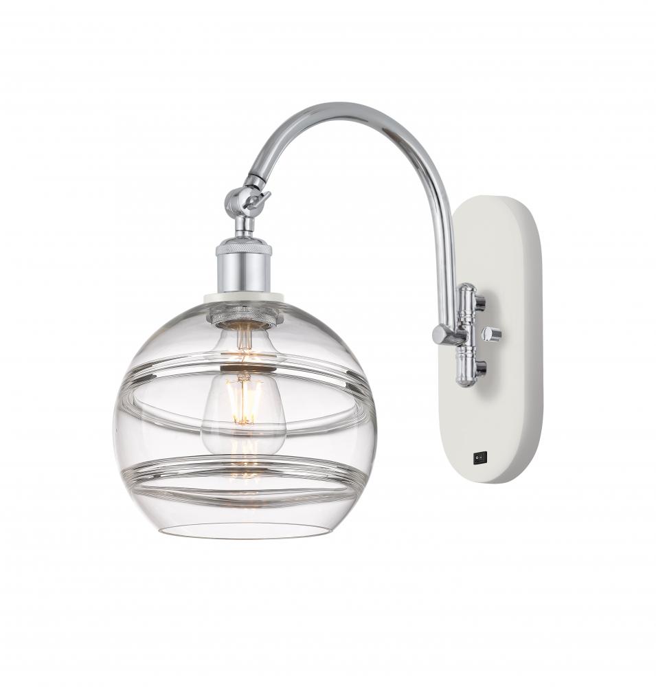 Rochester - 1 Light - 8 inch - White Polished Chrome - Adjustable Swing Arm