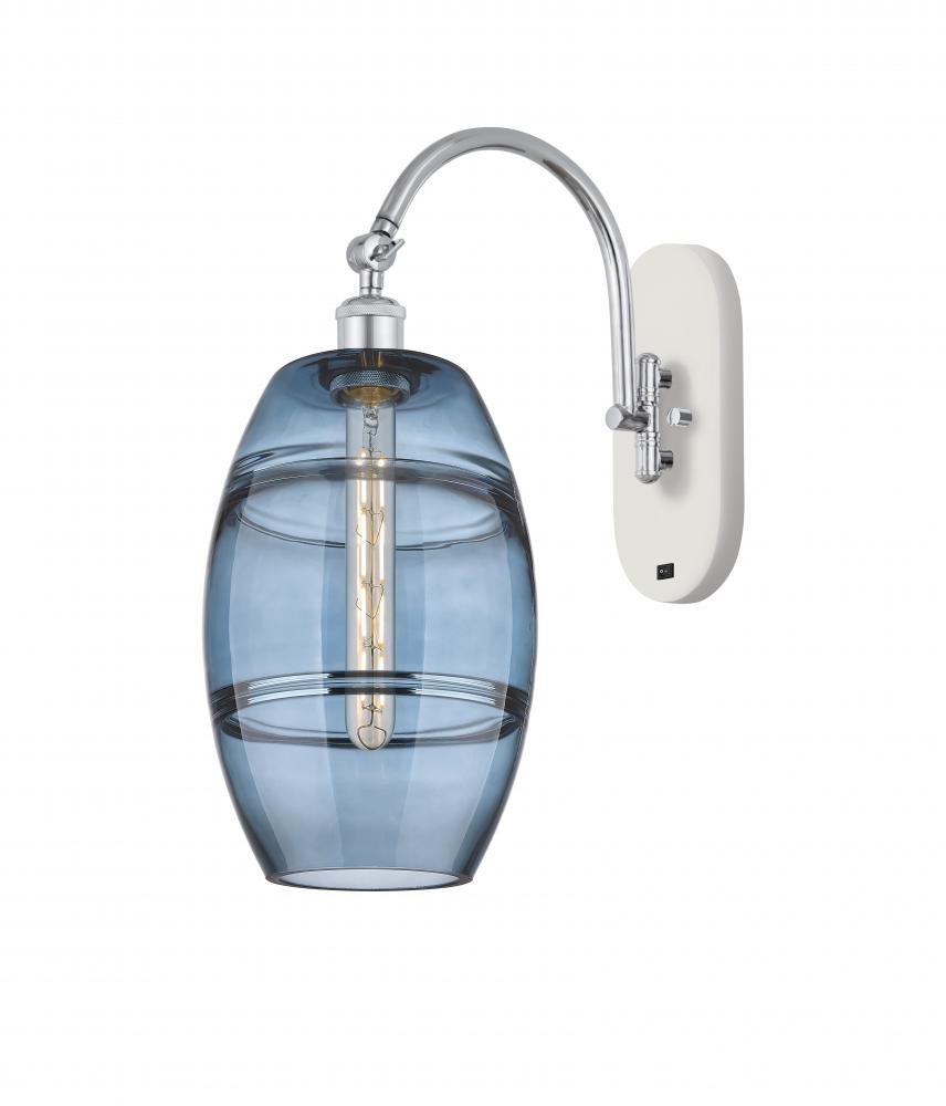 Vaz - 1 Light - 8 inch - White Polished Chrome - Adjustable Swing Arm