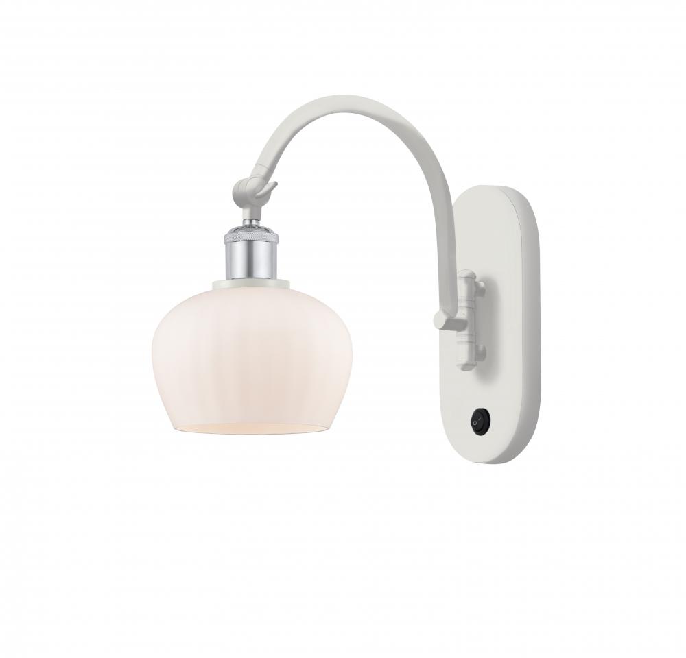 Fenton - 1 Light - 7 inch - White Polished Chrome - Adjustable Swing Arm
