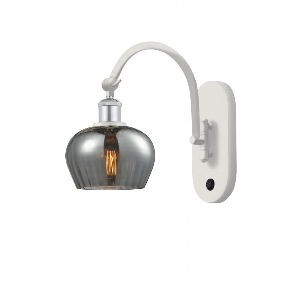 Fenton - 1 Light - 7 inch - White Polished Chrome - Adjustable Swing Arm