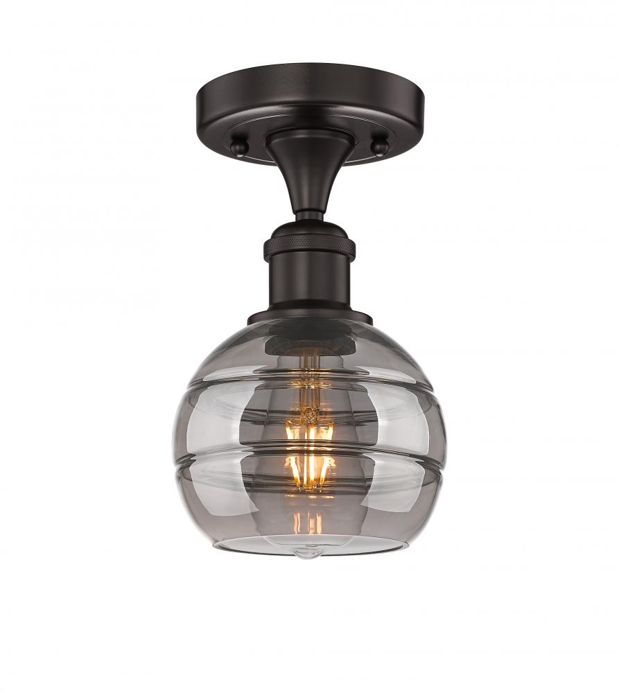 Rochester - 1 Light - 6 inch - Oil Rubbed Bronze - Semi-Flush Mount