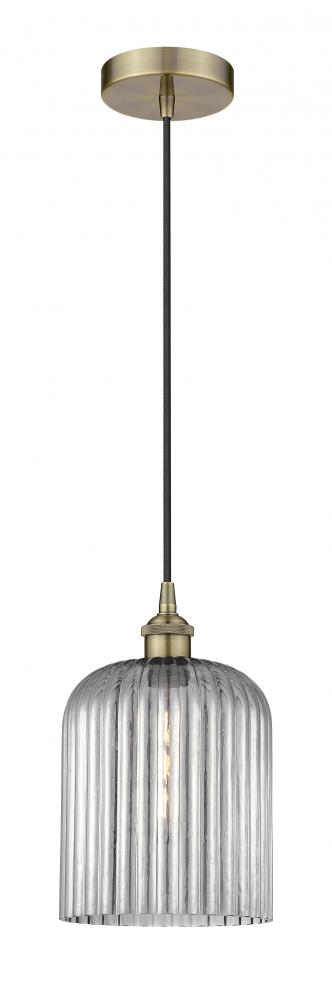 Bridal Veil - 1 Light - 5 inch - Antique Brass - Cord hung - Mini Pendant