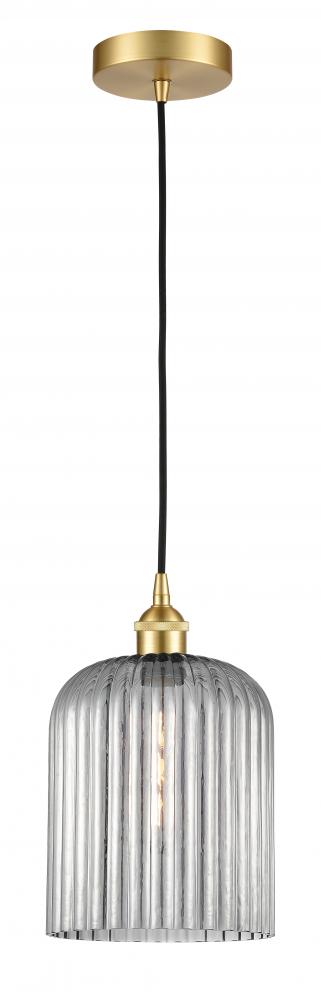 Bridal Veil - 1 Light - 5 inch - Satin Gold - Cord hung - Mini Pendant