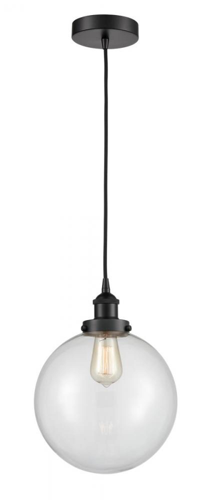 Beacon - 1 Light - 10 inch - Matte Black - Cord hung - Mini Pendant