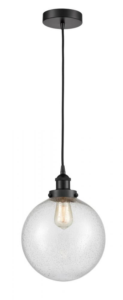 Beacon - 1 Light - 10 inch - Matte Black - Cord hung - Mini Pendant