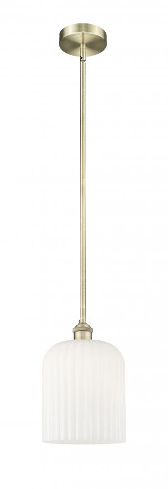 Bridal Veil - 1 Light - 5 inch - Antique Brass - Cord hung - Mini Pendant