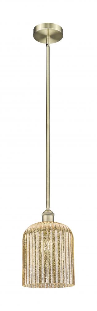 Bridal Veil - 1 Light - 5 inch - Antique Brass - Cord hung - Mini Pendant