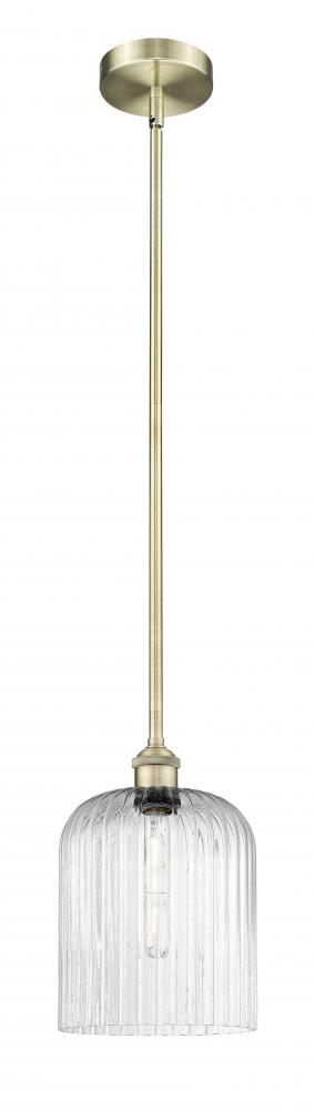Bridal Veil - 1 Light - 5 inch - Antique Brass - Cord hung - Mini Pendant