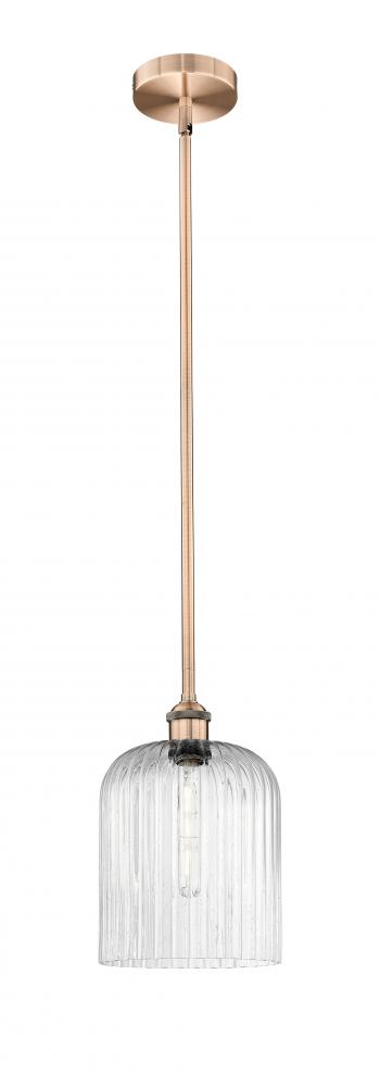 Bridal Veil - 1 Light - 5 inch - Antique Copper - Cord hung - Mini Pendant