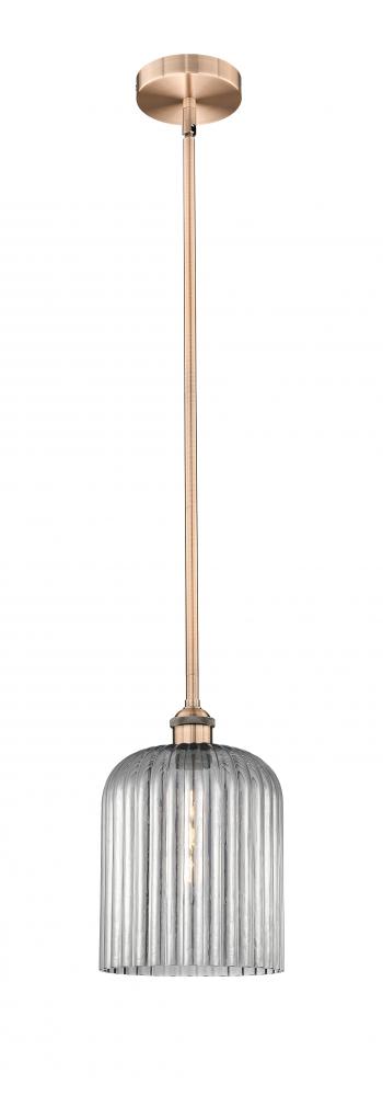 Bridal Veil - 1 Light - 5 inch - Antique Copper - Cord hung - Mini Pendant