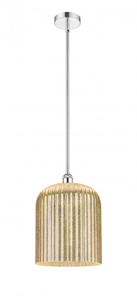 Bridal Veil - 1 Light - 5 inch - Polished Chrome - Cord hung - Mini Pendant