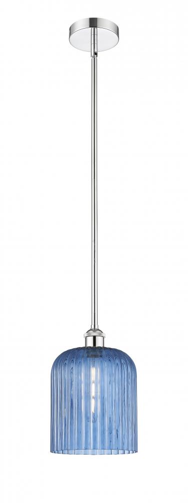 Bridal Veil - 1 Light - 5 inch - Polished Chrome - Cord hung - Mini Pendant
