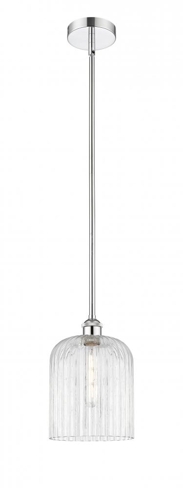 Bridal Veil - 1 Light - 5 inch - Polished Chrome - Cord hung - Mini Pendant