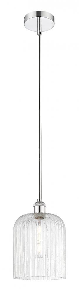 Bridal Veil - 1 Light - 5 inch - Polished Chrome - Cord hung - Mini Pendant