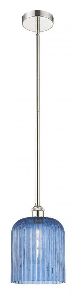 Bridal Veil - 1 Light - 5 inch - Polished Nickel - Cord hung - Mini Pendant