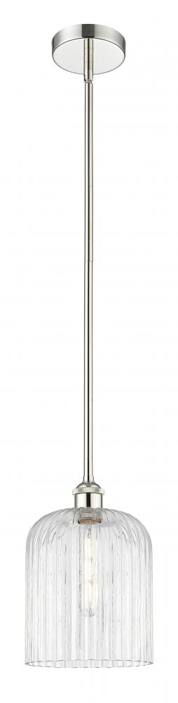 Bridal Veil - 1 Light - 5 inch - Polished Nickel - Cord hung - Mini Pendant