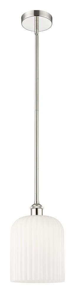 Bridal Veil - 1 Light - 5 inch - Polished Nickel - Cord hung - Mini Pendant