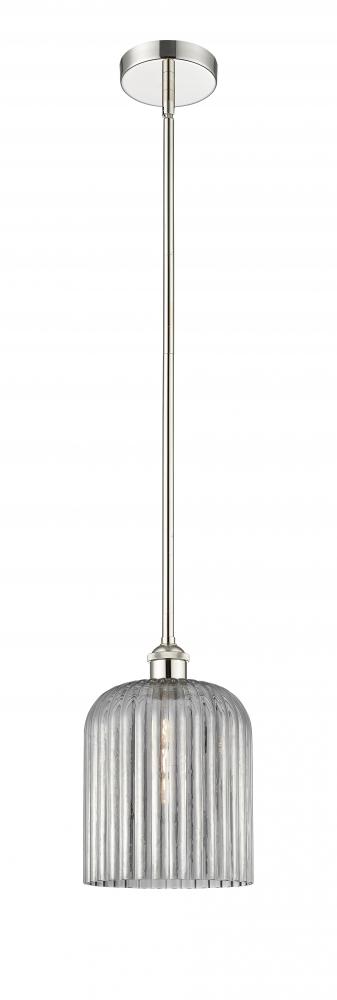 Bridal Veil - 1 Light - 5 inch - Polished Nickel - Cord hung - Mini Pendant