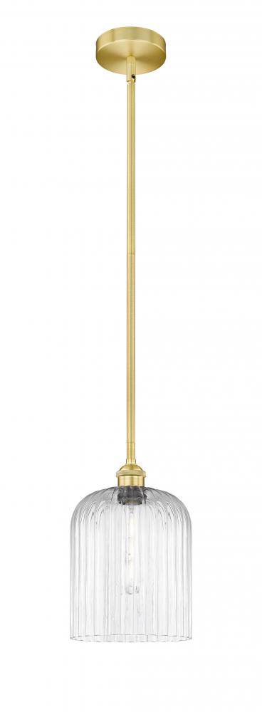 Bridal Veil - 1 Light - 5 inch - Satin Gold - Cord hung - Mini Pendant