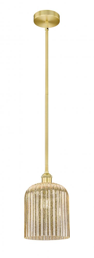 Bridal Veil - 1 Light - 5 inch - Satin Gold - Cord hung - Mini Pendant