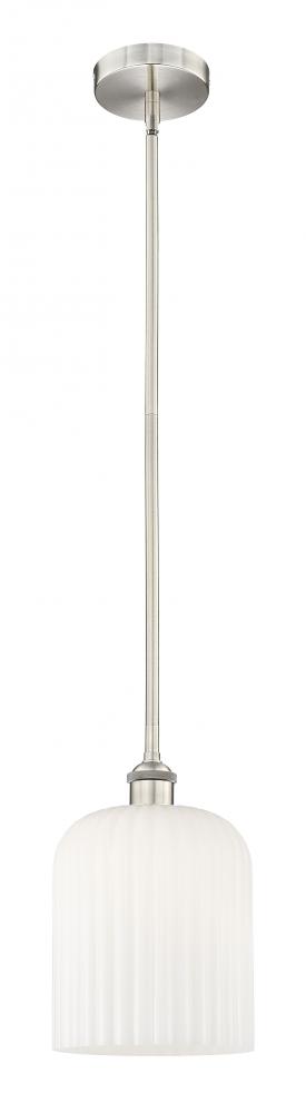 Bridal Veil - 1 Light - 5 inch - Brushed Satin Nickel - Cord hung - Mini Pendant