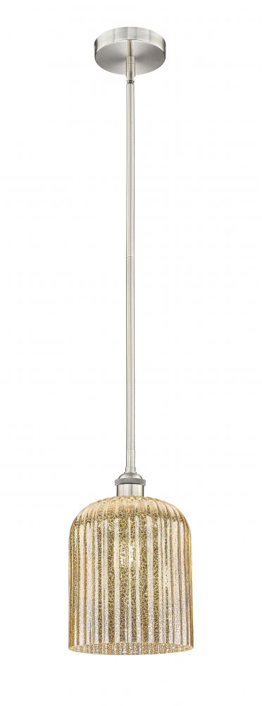 Bridal Veil - 1 Light - 5 inch - Brushed Satin Nickel - Cord hung - Mini Pendant