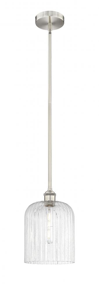 Bridal Veil - 1 Light - 5 inch - Brushed Satin Nickel - Cord hung - Mini Pendant