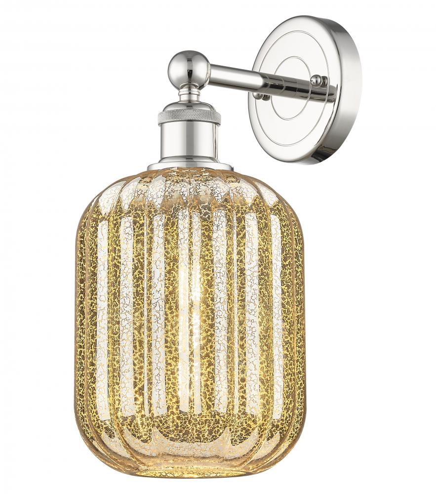 Preston Cylinder - 1 Light - 7 inch - Polished Nickel - Sconce