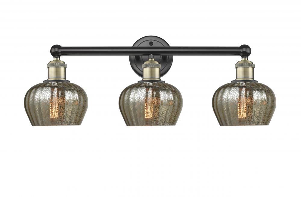 Fenton - 3 Light - 25 inch - Black Antique Brass - Bath Vanity Light