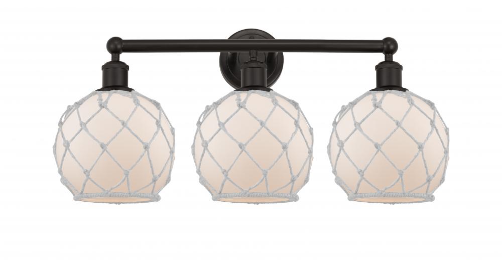 Farmhouse Rope - 3 Light - 26 inch - Oil Rubbed Bronze - Bath Vanity Light