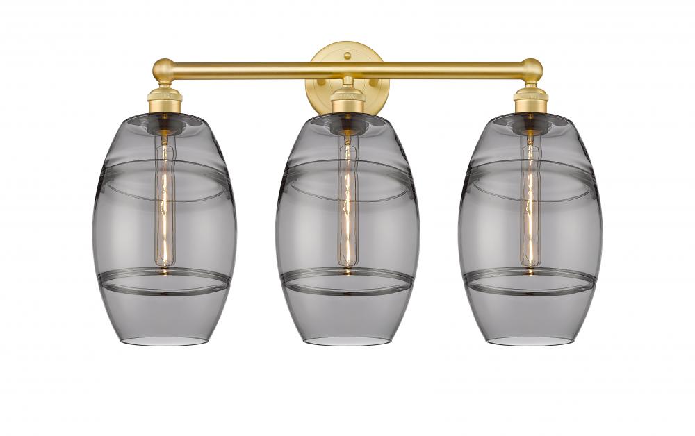 Vaz - 3 Light - 26 inch - Satin Gold - Bath Vanity Light
