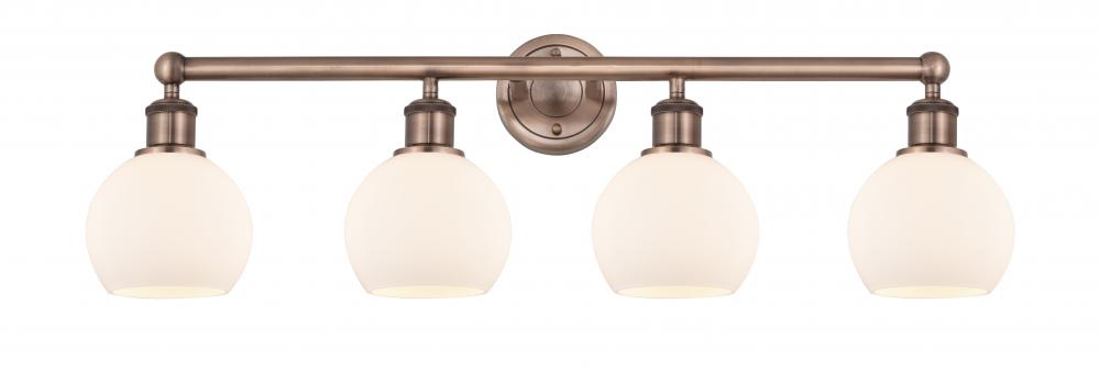 Athens - 4 Light - 33 inch - Antique Copper - Bath Vanity Light