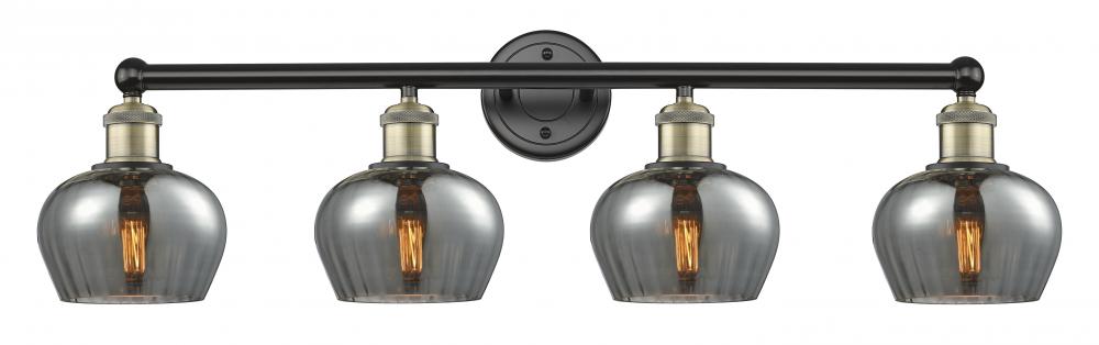 Fenton - 4 Light - 34 inch - Black Antique Brass - Bath Vanity Light