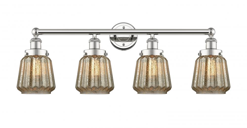 Chatham - 4 Light - 34 inch - Polished Nickel - Bath Vanity Light