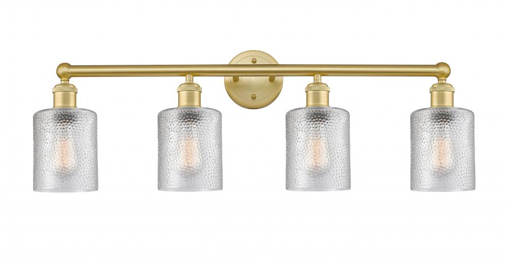 Cobbleskill - 4 Light - 32 inch - Satin Gold - Bath Vanity Light