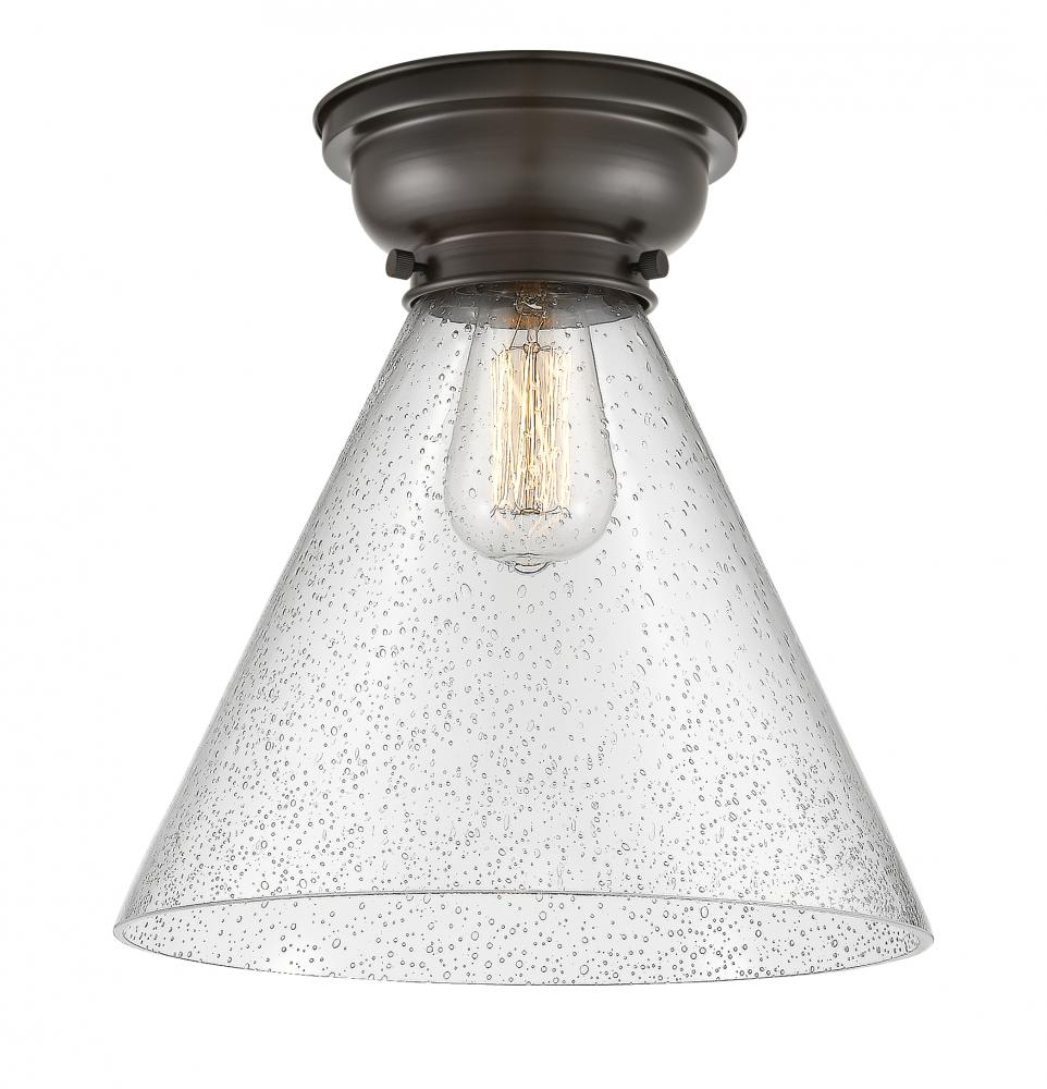 Cone - 1 Light - 12 inch - Oil Rubbed Bronze - Flush Mount