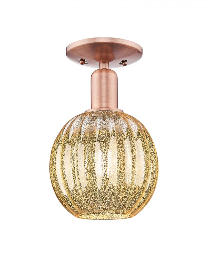 Preston - 1 Light - 6 inch - Antique Copper - Semi-Flush Mount