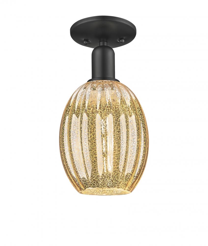 Preston - 1 Light - 6 inch - Matte Black - Semi-Flush Mount
