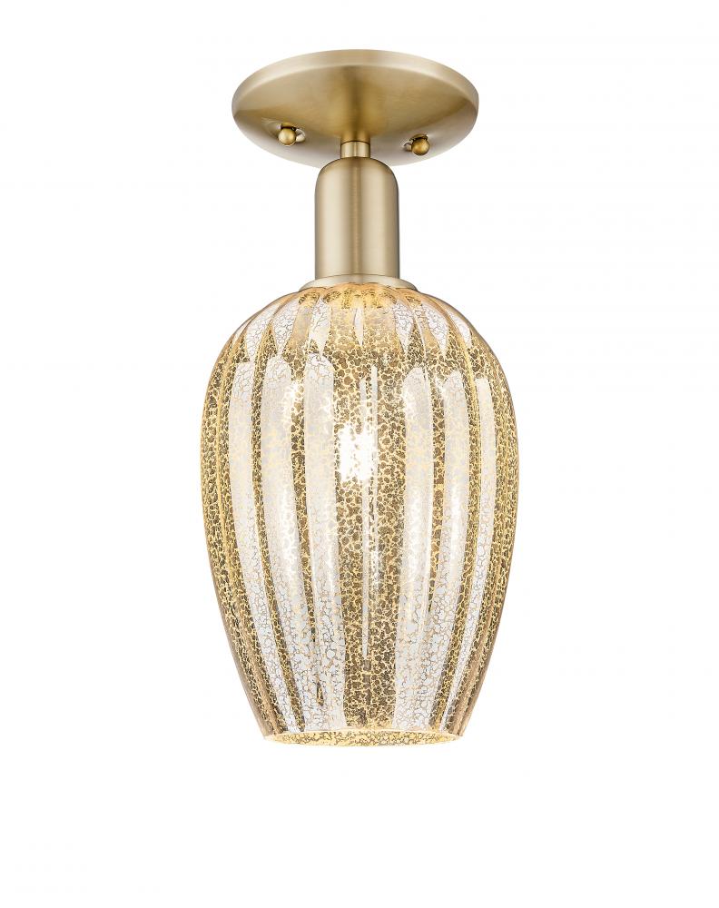 Preston - 1 Light - 6 inch - Champagne Bronze - Semi-Flush Mount