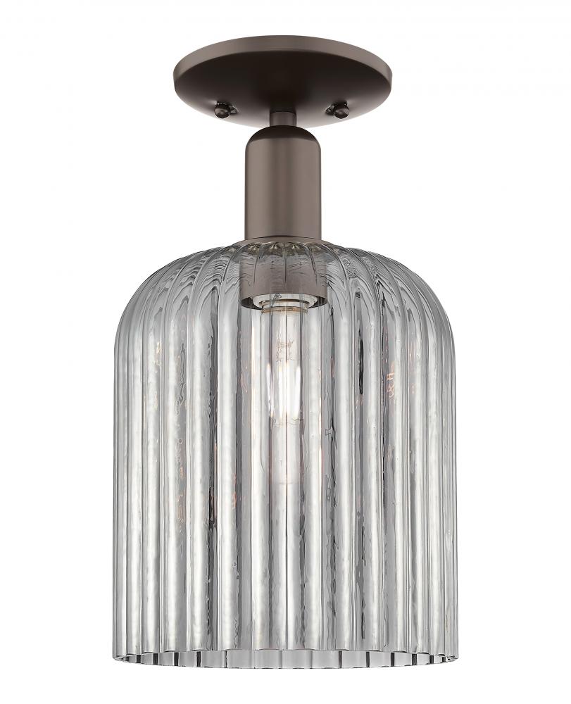 Bridal Veil - 1 Light - 8 inch - Oil Rubbed Bronze - Semi-Flush Mount
