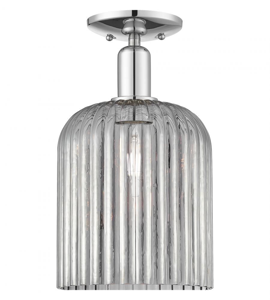 Bridal Veil - 1 Light - 8 inch - Polished Chrome - Semi-Flush Mount