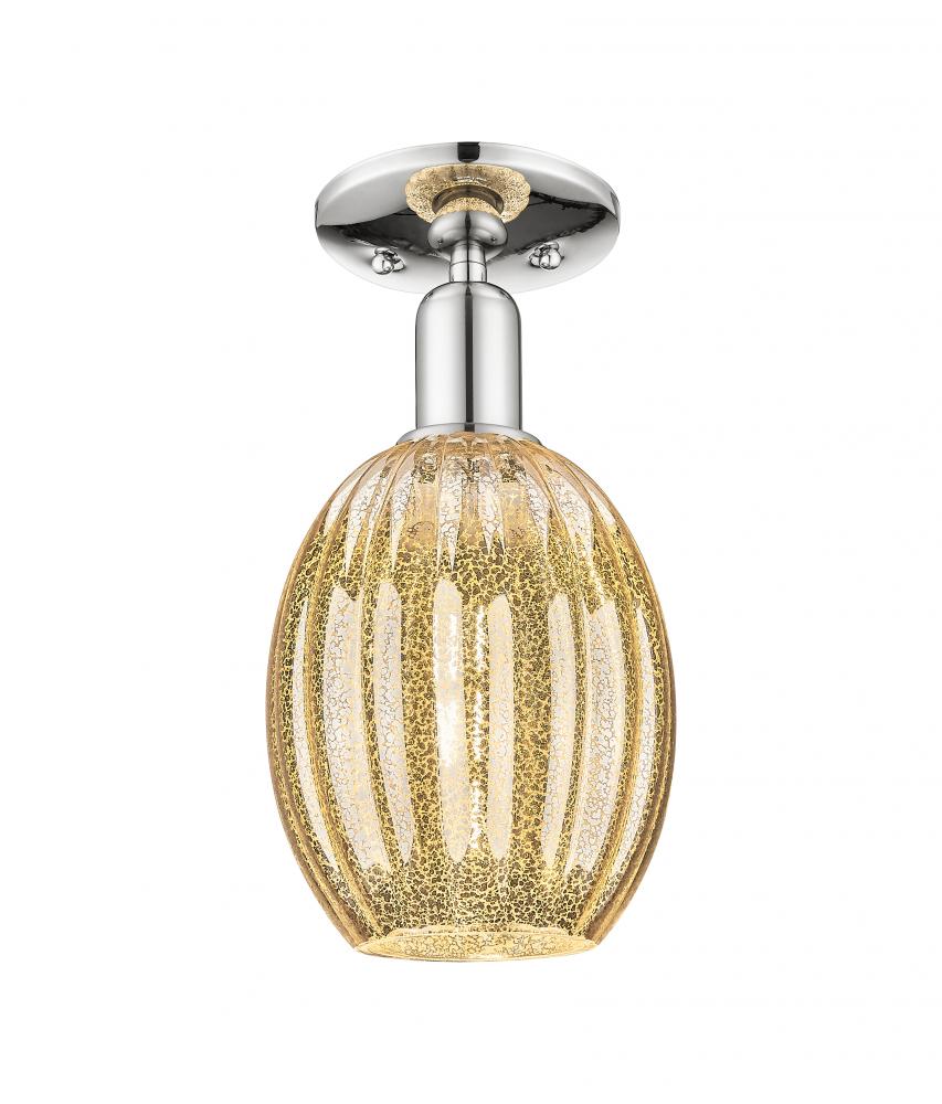 Preston - 1 Light - 6 inch - Polished Nickel - Semi-Flush Mount