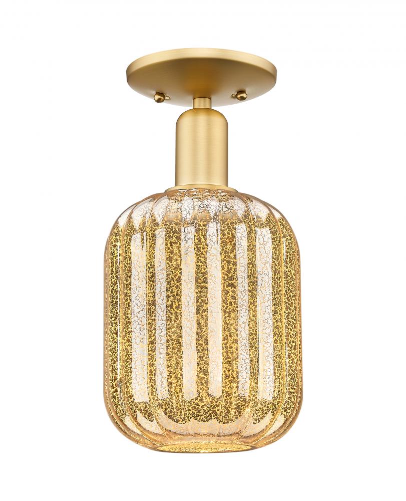 Preston - 1 Light - 6 inch - Satin Gold - Semi-Flush Mount